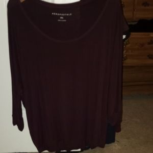 Aeropostal slouchy off the shoulder shirts xxl